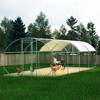 Gulches Large Metal Chicken Coop,Walk-in Poultry Cage,Chicken Run with Waterproof Cover,Outdoor Backyard Farm,Chicken Rabbits Duck Run Pen - 3 of 4