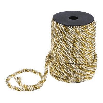 Unique Bargains Soft Polyester Twisted Silk Decorative Craft Cord Trim Cord Rope 22 Yards 1 Pc