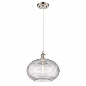 Ithaca - 1 Light Cord Hung Mini Pendant In Industrial Style-10.75 Inches Tall and 12 Inches Wide - 1 of 1