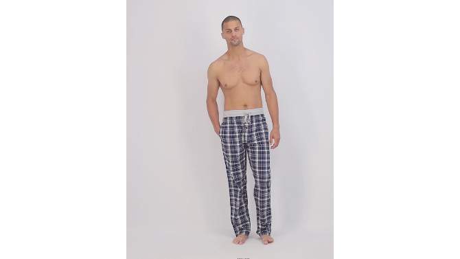 Hanes Originals Men&#39;s Plaid Stretch Woven Sleep Pajama Pants, 2 of 5, play video