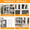 NicBex Sideboard Buffet Cabinet with Glass Doors Modern Sideboard Storage Cabinet with Adjustable Feet for Kitchen,Living Room - 4 of 4