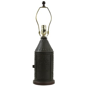 Park Designs Punched Revere Lamp 19" Black - 1 of 4