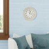 Yosemite Home Decor Circular Iron Wall Clock, White Frame, White Face, Black Text, Black Hands - 2 of 3