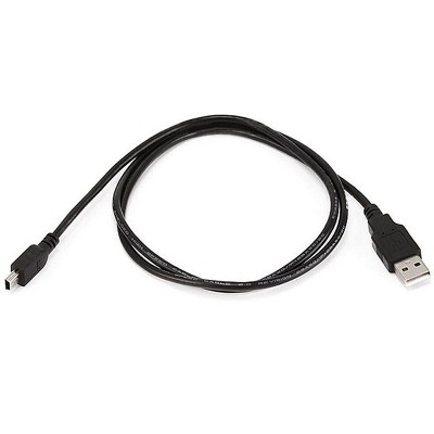 Monoprice USB/Lightning Cable - 3 Feet - Black | USB-A to Mini-B, 5-Pin, 28AWG conductors