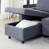 Racxily Linen L-Shaped Combo Sofa Sofa Bed with Pullout Bed, Reversible Sofas Bed, for Tight Spaces, Reversible Sleeper Combo Couch - 4 of 4