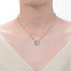 Guili Square Bezel Set Solitaire Necklace with a Brilliant Clear CZ Stone, Offering a Classic, Minimalist, and Elegant Jewelry Statement Piece - 3 of 3
