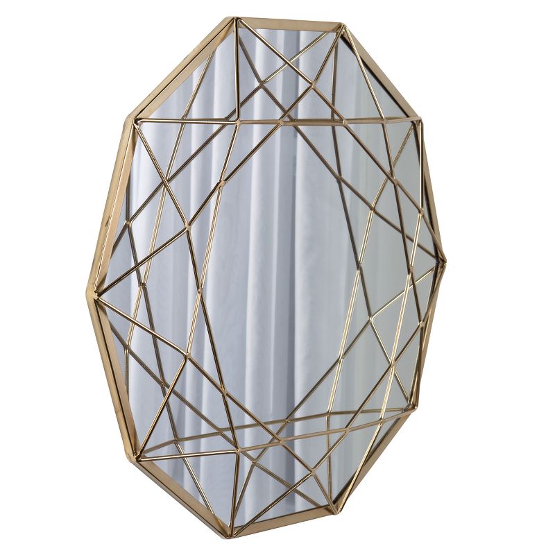 25&#34; x 25&#34; Keyleigh Metal Accent Wall Mirror Gold - Kate and Laurel, 3 of 6