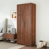 Gulches High wardrobe and kitchen cabinet with 2 doors and 3 partitions to separate 4 storage spaces - 3 of 4