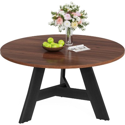 Tribesigns 47.24-Inch Round Wood Dining Table for 4 People