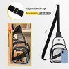 Clear Stadium Bag, Waterproof PVC Transparent Backpack Purse for Women, Crossbody Fanny Pack for Concerts, Sports, and Events - 3 of 4