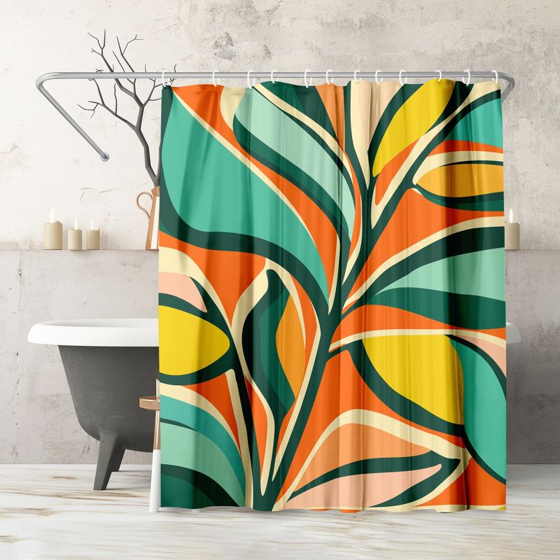 Americanflat 71" x 74" Shower Curtain Style 5 by Modern Tropical, 1 of 7