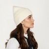 Anna-Kaci Women's Rib Knit Beanie Hat with Folded Cuff and Stretchy Fit - 3 of 4