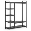 Resenkos Freestanding Closet Organizer with 6 Shelves and Hanging Bar,Black - 4 of 4
