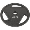 Gulches Cast iron flat weight plates for strength training and weight lifting, Olympic or standard, multiple sizes - 3 of 4