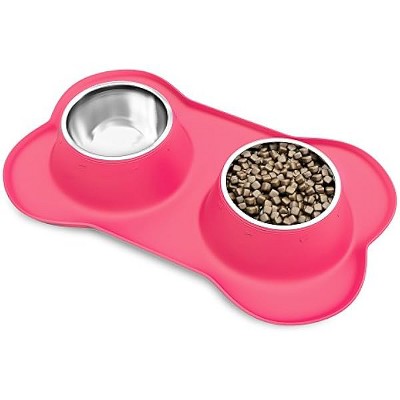 PETMAKER Stainless Steel Pet Bowls Set for Dogs and Cats