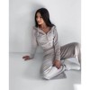 Mocamel Women's Solid color Zip-up Hooded Gown and Trousers Suit, Fall Casual Sporty - 3 of 4