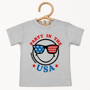 The Juniper Shop SmileyWorld Party in the USA Smiley Face Toddler Short Sleeve Tee - 1 of 4