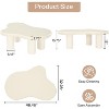 Tribesigns 46.4" Cloud Coffee Table, Modern Irregular Center Tea Table with 4 Legs for Living Room - 3 of 4