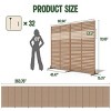 SEVOBAL 8pc Patio Screen Patio Privacy Porch Screen Patio Screens Paged Patio Decorative Screens Patio Screen Decor Outdoor, Brown, 363.76"*15.75"*72" - 3 of 4