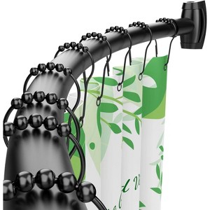 Curved Shower Curtain Rod 43" to 72" Adjustable, Stainless Steel Rustproof Expandable Round Shower Curtain Rod - 1 of 4