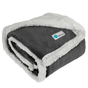 PetAmi Pet Blanket for Dogs Cats, Faux Shearling Fleece Soft Plush Reversible Washable Furniture Cover - 1 of 4