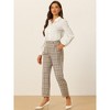 INSPIRE CHIC Women's High Waist Elastic Back Two Slant Pockets Office Work Ankle Pants - 2 of 4