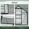 Polycarbonate Greenhouse, Heavy Duty Outdoor Aluminum Walk-in Green House Kit Vent Door - 4 of 4