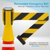 Pyle Traffic Cone Emergency Belt - Retractable Hazard Warning Tape Barrier Belt, 10' Length, High-Visibility Yellow, 4-Pack - 3 of 4
