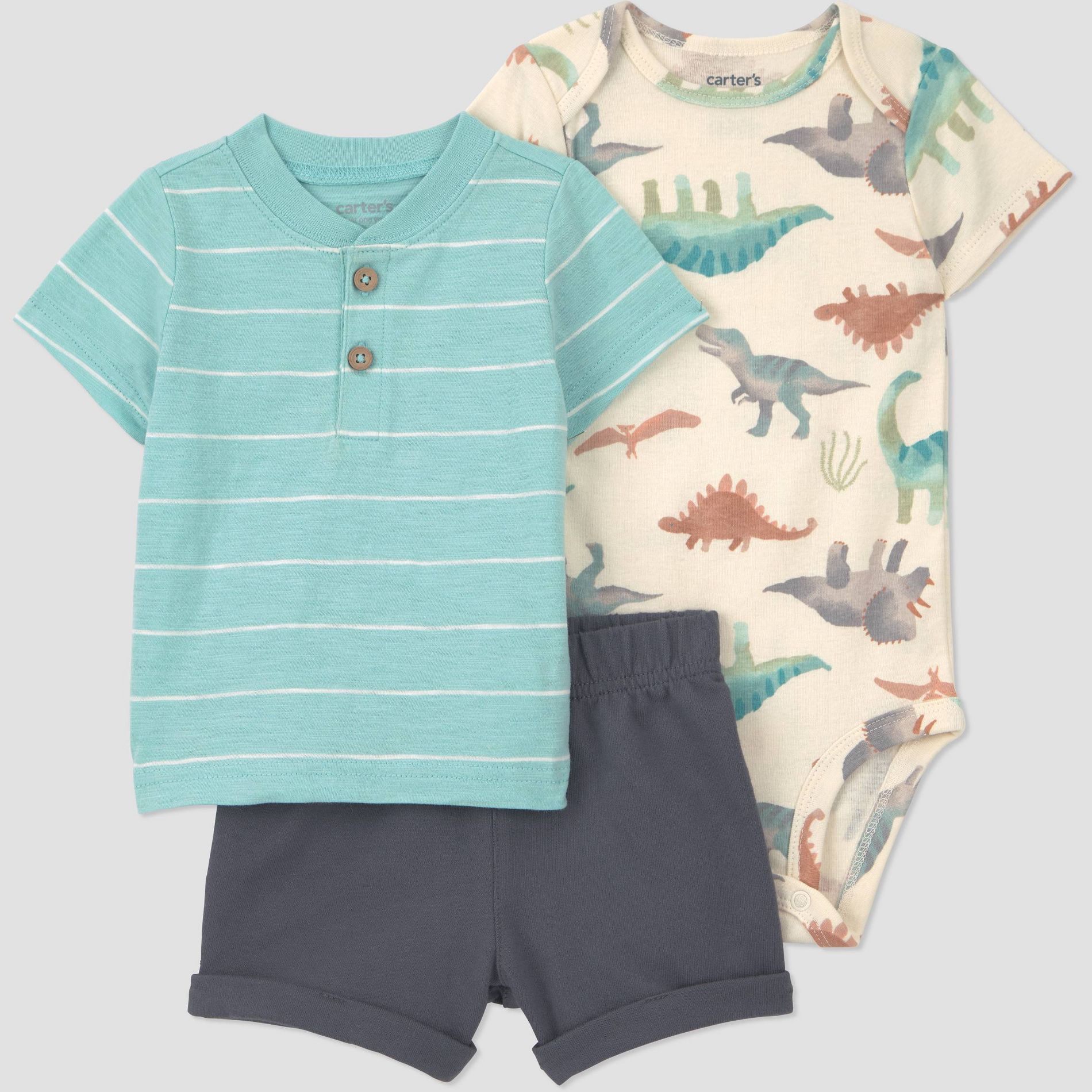 Carter's Just One You® Baby Boys' 3pc T-Shirt with Bodysuit and Shorts Set
