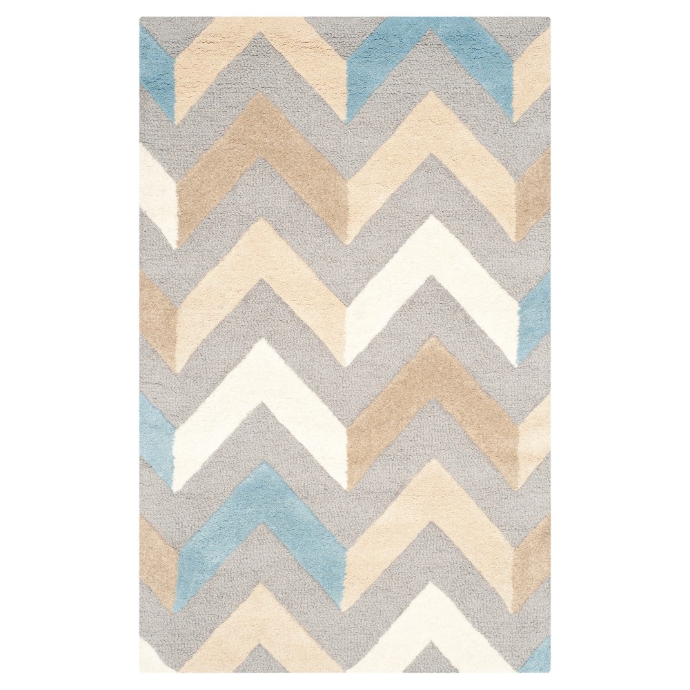 Nitro Textured Accent Rug - Gray/Ivory (3'x5') - Safavieh