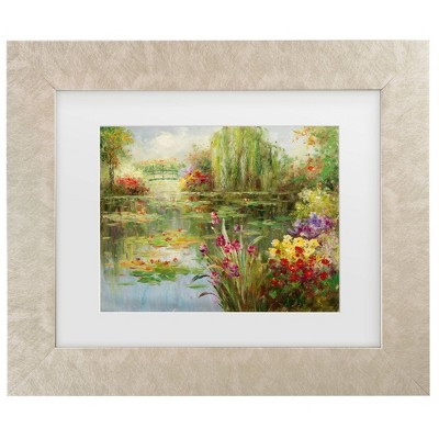 Trademark Fine Art Victor Giton Water Lilies Matted Framed Art