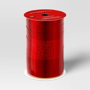 115' Christmas Curling Ribbon Wraphia Red - Wondershop™ - 1 of 3