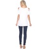 Women's Cut Out Shoulder Bexley Tunic Top - White Mark - 3 of 3