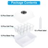 Unique Bargains Plastic Adjustable Humidity Domes Breathable Light-transmissive Seeding Tray 7.5 x 6 x 4.5 Inch White 12 Pcs - 3 of 4