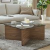 HDZNVF Mid-Century Modern Square Coffee Table, Living Room Wooden Coffee Table - 2 of 4