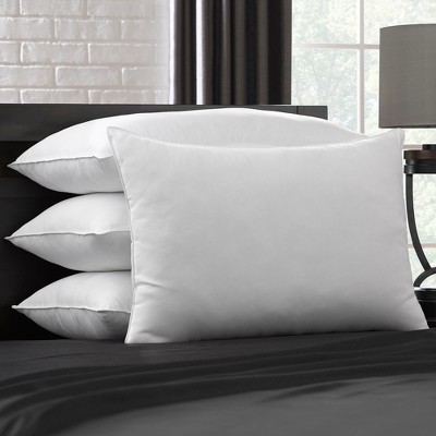 Standard White Cotton Dobby-Box Shell Hypoallergenic Pillow Set