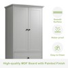 Whisen Bathroom Storage Cabinet with 2 Doors, Adjustable Shelf and 4 Drawer - 3 of 4