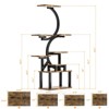 SEVOBAL Planter Stands and Holders Multi-tier Planter Pot Holder High Creative Shaped Stepped Display for Home, Rustic Brown, 28.3"*10.2"*62" - 3 of 4