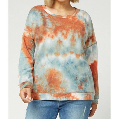 Women's Tie Dye Sweater- Plus - entro