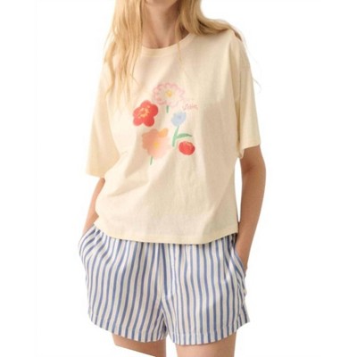 Women's Best Wishes Flower Gart-Washed Graphic Tee - PROMESA