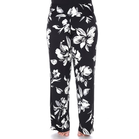 Articulation ved siden af Repræsentere Women's Plus Size Flower Printed Palazzo Pants - White Mark : Target