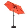 KTMBDW 9'Outdoor Patio Umbrella,Outdoor Table Umbrella, Yard Umbrella,Market Umbrella with 6 Sturdy Ribs,Push Button Tilt and Crank(Base Not Included) - 3 of 4