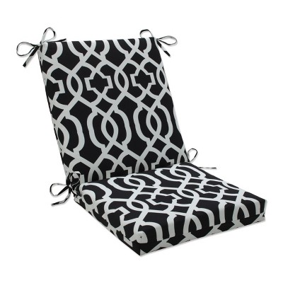 Outdoor Seat Pillow Perfect Square 2pc Cushion Geo Black/White