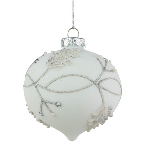 Silver and White Christmas Ornaments