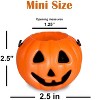 4E's Novelty Mini Pumpkin Buckets Bulk - 24 Halloween Pumpkin Treat Pail, 2.5" Cute Plastic Pumpkins Candy Bucket For Halloween Goodies & Decor - 2 of 4