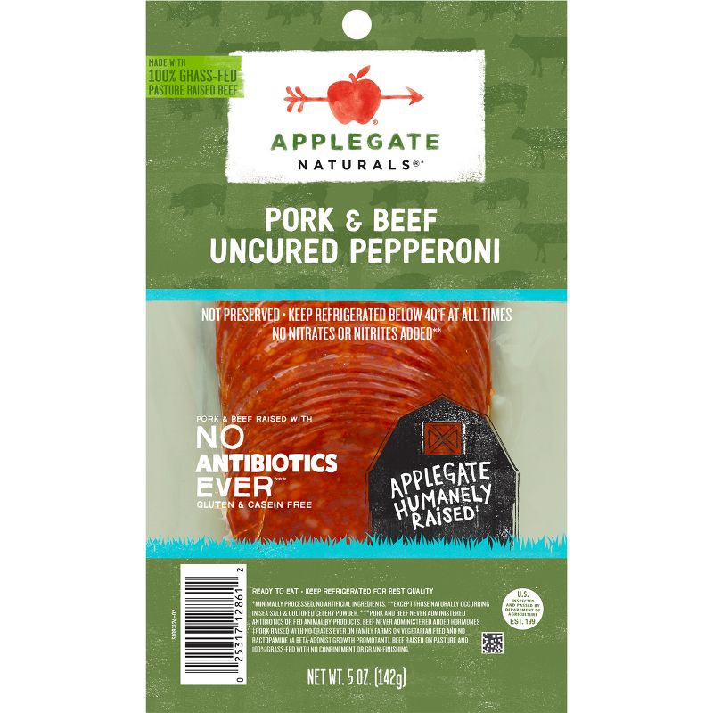 Applegate Natural Uncured Pork & Beef Pepperoni - 5oz, 1 of 6