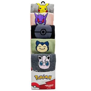 Pokemon 5pk Character All Over Print Crew Sock Bundle