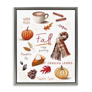 Stupell Industries Favorite Autumn Things Black Framed Floater Canvas Wall Art - 1 of 4
