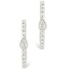 SHINE by Sterling Forever Sterling Silver Pear Cut Bezel Set Huggie Hoop Earrings - 2 of 4