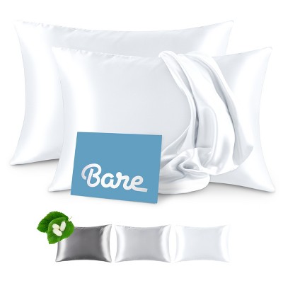 100% Mulberry Silk Pillowcase Set for Hair and Skin with Zipper Closure - Bare Home